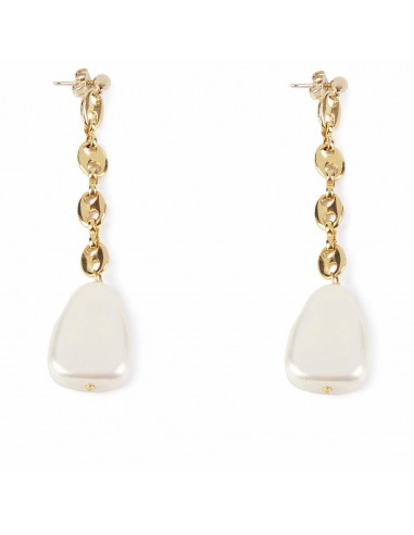 Boucles d´oreilles Femme Shabama Barton Laiton En or Perles 7,5 cm le des métaux précieux