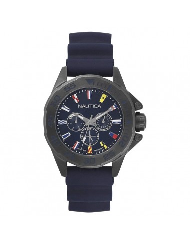 Montre Homme Nautica NAPMIA004 Noir Argenté (Ø 44 mm) d'Europe débarque